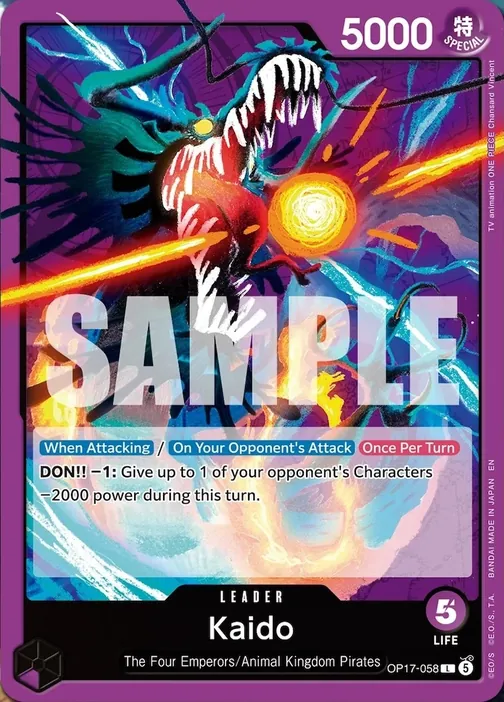 Carte One Piece anglaise OP17-058 Kaido
