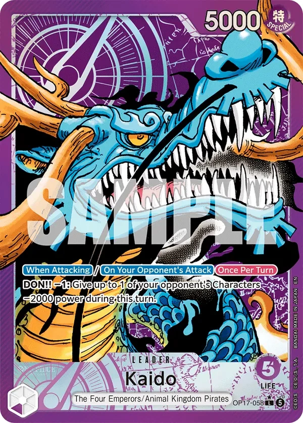 Carte One Piece anglaise Kaido OP17-058 L