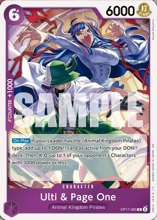 Carte One Piece anglaise OP17-060 Ulti & Page One