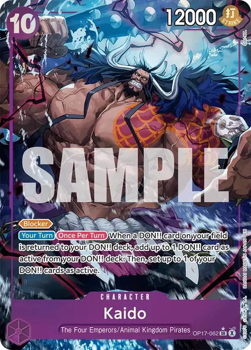 Carte One Piece anglaise OP17-062 Kaido (version 2)