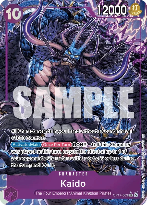 Carte One Piece anglaise Kaido OP17-063 SR