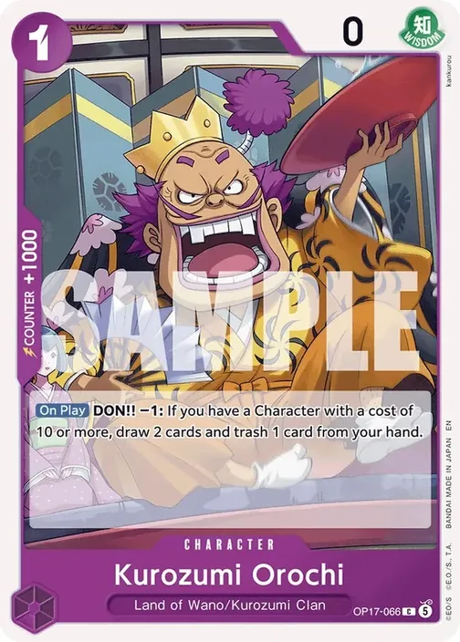 Carte One Piece anglaise OP17-066 Kurozumi Orochi