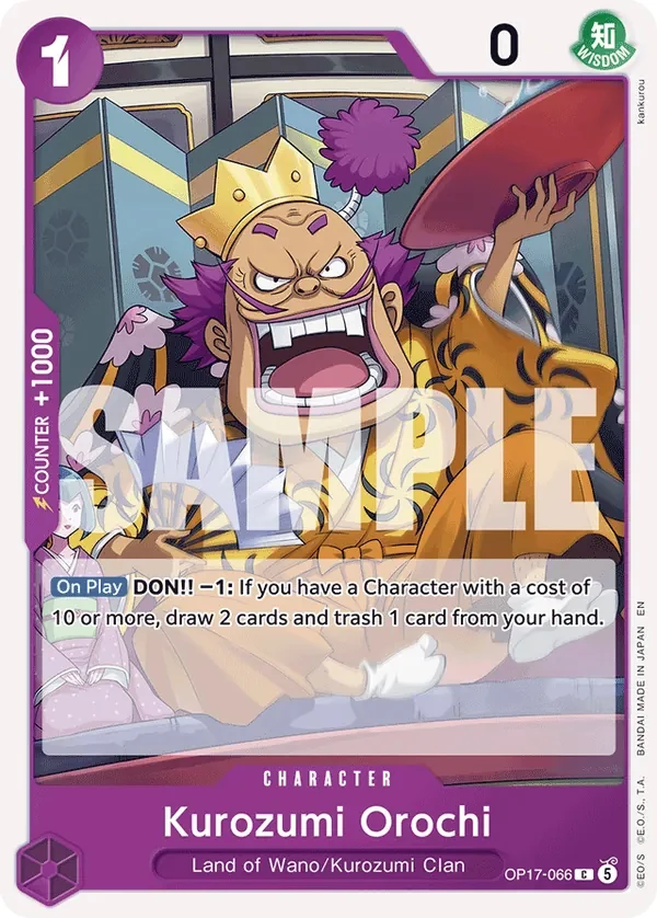 Carte One Piece anglaise Kurozumi Orochi OP17-066 C