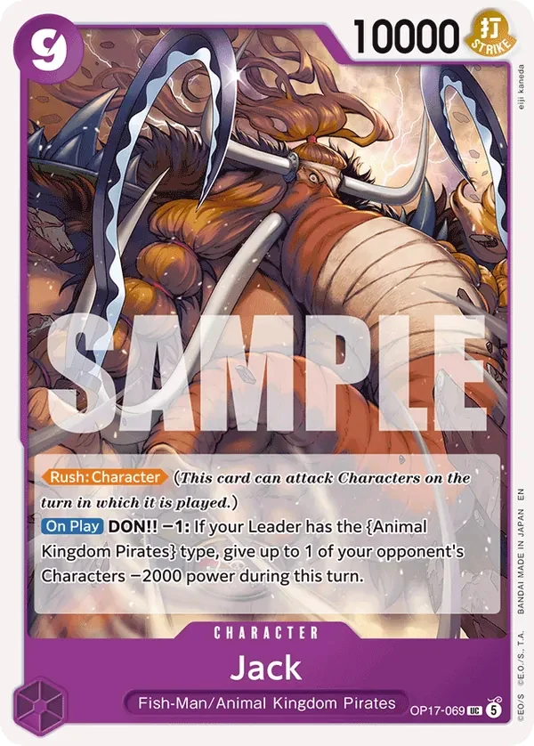 Carte One Piece anglaise Jack OP17-069 UC
