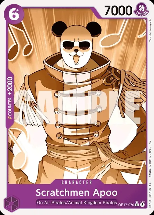 Carte One Piece anglaise OP17-070 Scratchmen Apoo (version 2)