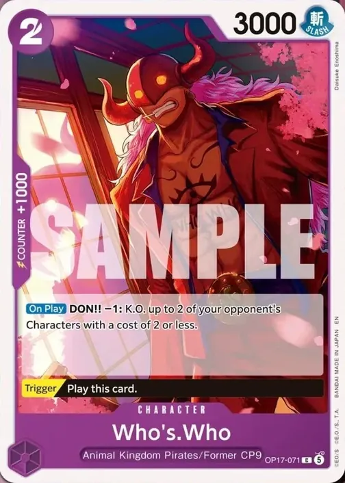 Carte One Piece anglaise OP17-071 Who's.Who