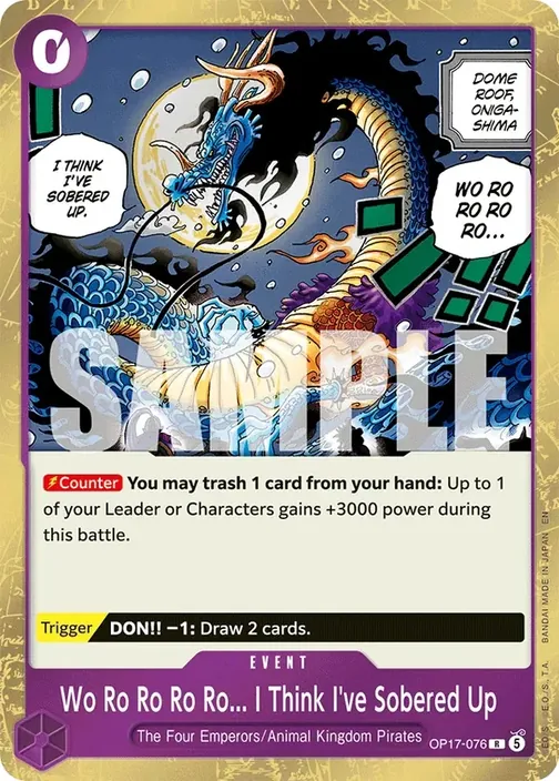 Carte One Piece anglaise OP17-076 Wo Ro Ro Ro Ro... I Think I've Sobered Up