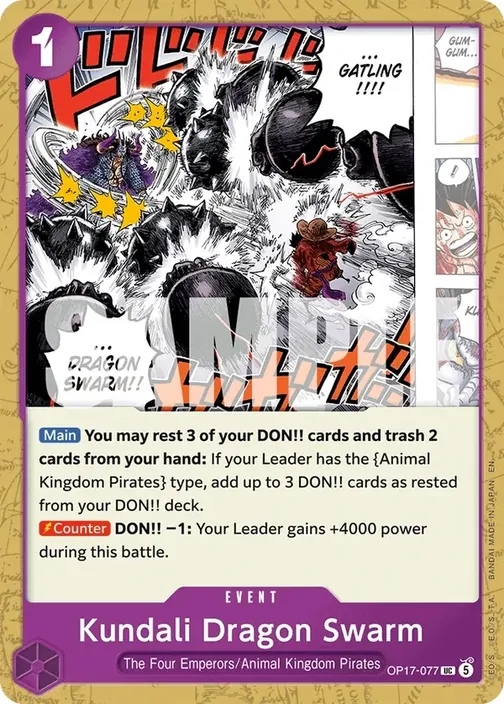 Carte One Piece anglaise OP17-077 Kundali Dragon Swarm
