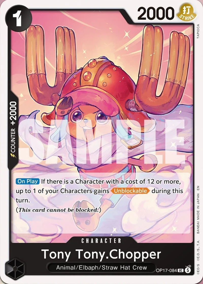Carte One Piece anglaise Tony Tony.Chopper OP17-084 UC