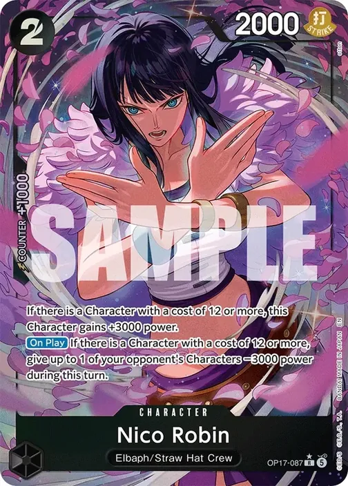 Carte One Piece anglaise OP17-087 Nico Robin (version 2)