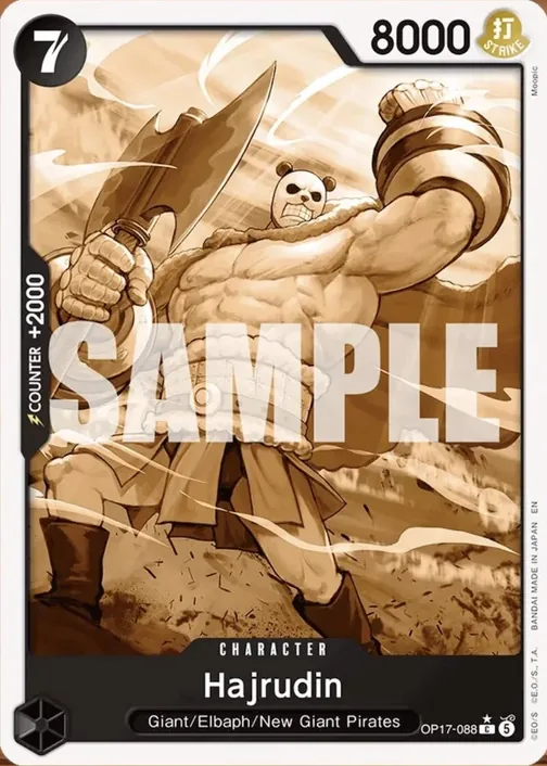 Carte One Piece anglaise OP17-088 Hajrudin (version 2)