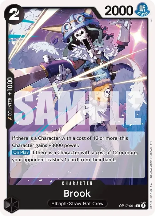 Carte One Piece anglaise OP17-091 Brook