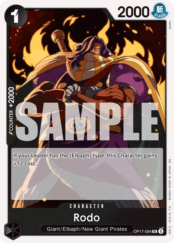 Carte One Piece anglaise Rodo OP17-094 UC