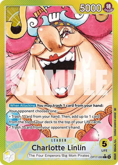 Carte One Piece anglaise OP17-099 Charlotte Linlin (version 2)
