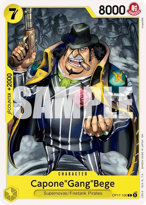 Carte One Piece anglaise Capone"Gang"Bege OP17-100 C