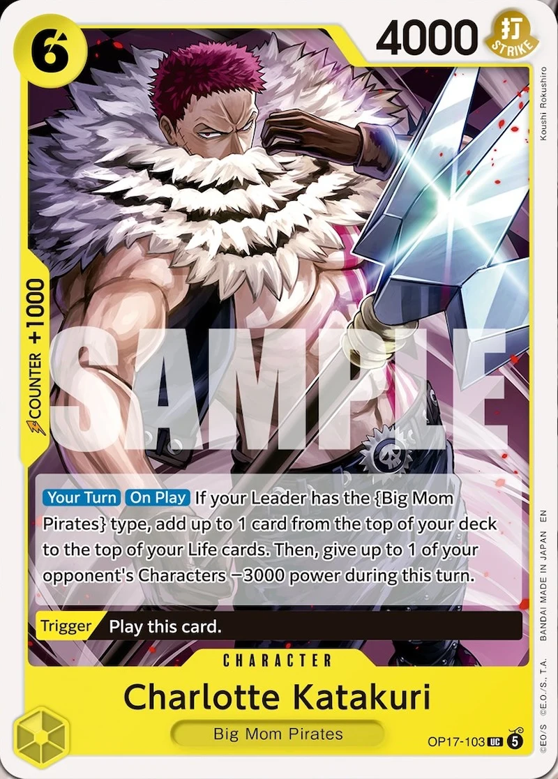 Carte One Piece anglaise Charlotte Katakuri OP17-103 UC