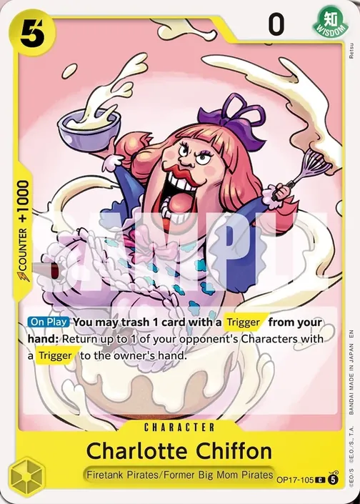 Carte One Piece anglaise OP17-105 Charlotte Chiffon