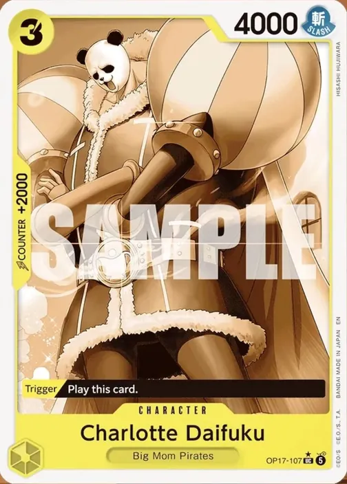 Carte One Piece anglaise OP17-107 Charlotte Daifuku (version 2)