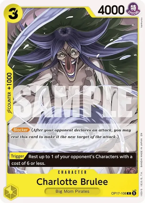 Carte One Piece anglaise OP17-108 Charlotte Brulee