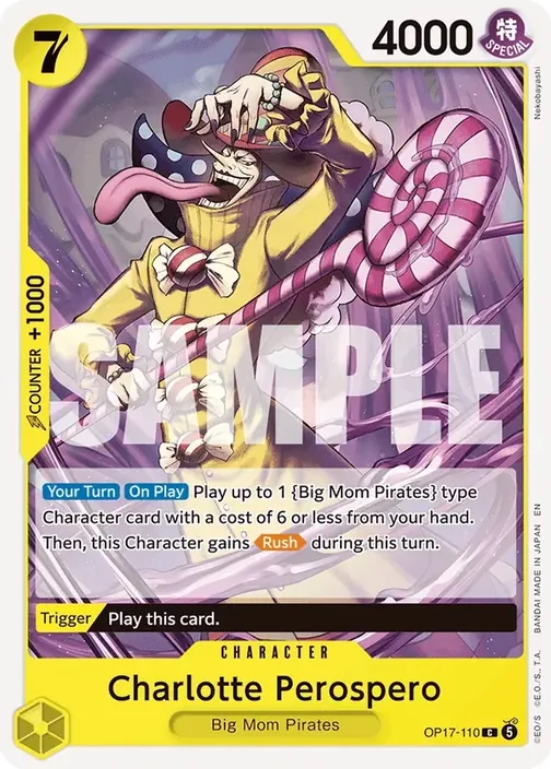 Carte One Piece anglaise OP17-110 Charlotte Perospero
