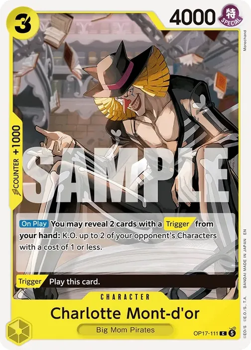 Carte One Piece anglaise OP17-111 Charlotte Mont-d'or