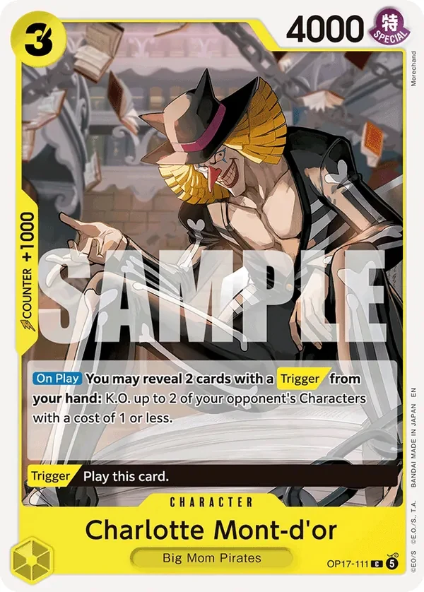 Carte One Piece anglaise Charlotte Mont-d'or OP17-111 C
