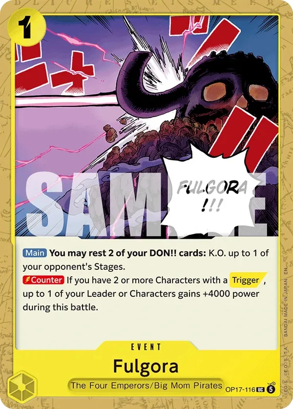 Carte One Piece anglaise Fulgora OP17-116 UC