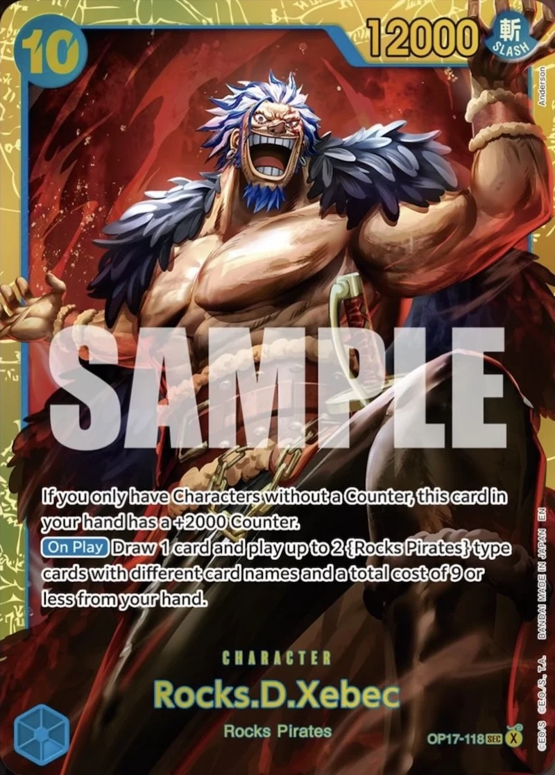 Carte One Piece anglaise Rocks.D.Xebec OP17-118 SEC