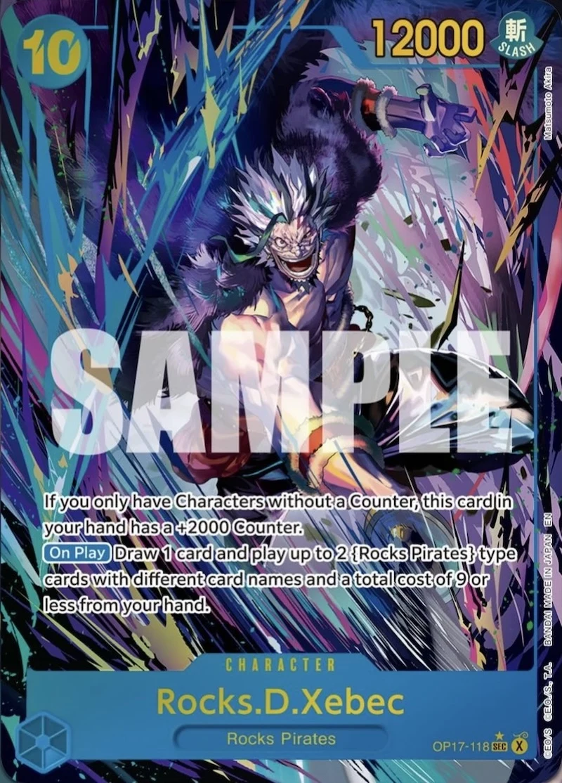 Carte One Piece anglaise Rocks.D.Xebec OP17-118 SEC