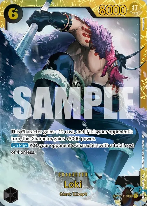 Carte One Piece anglaise OP17-119 Loki