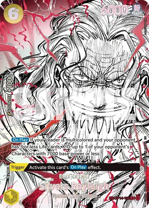 Carte One Piece anglaise OP14-108 Silvers Rayleigh