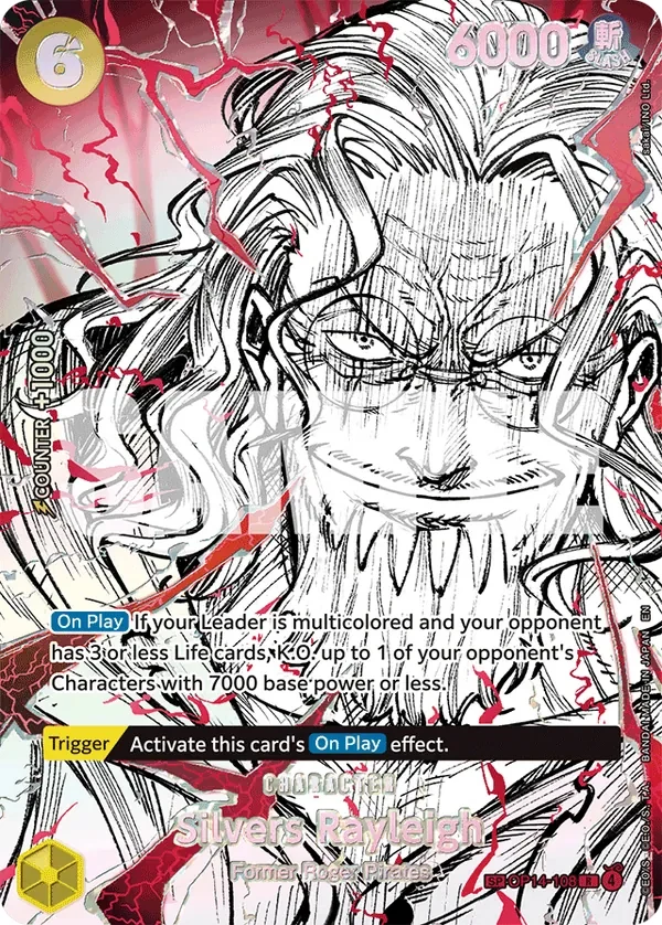 Carte One Piece anglaise Silvers Rayleigh OP14-108 SP