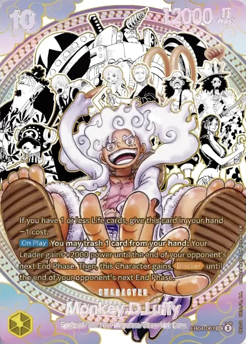 Carte One Piece anglaise EB04-061 Monkey.D.Luffy