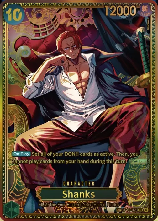 Carte One Piece anglaise OP13-028 Shanks