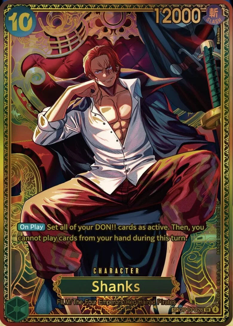 Carte One Piece anglaise Shanks OP13-028 SP