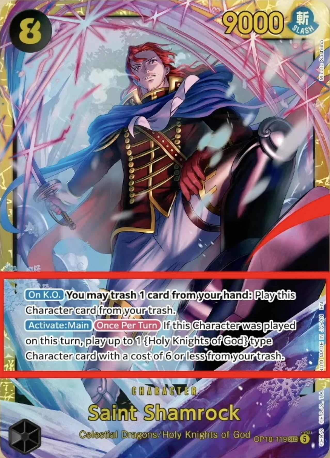 Carte One Piece anglaise Saint Shamrock OP18-119 SEC