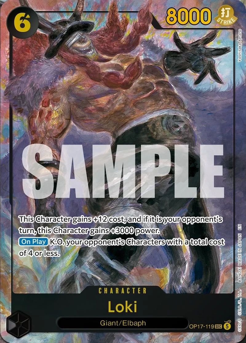 Carte One Piece anglaise Loki OP17-119 SEC