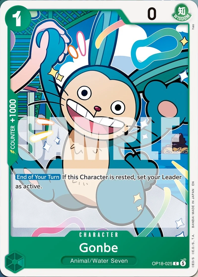Carte One Piece anglaise Gonbe OP18-025 C