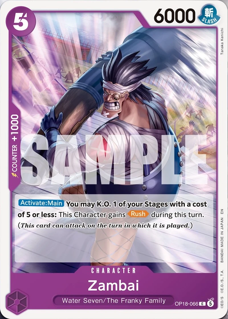 Carte One Piece anglaise Zambai OP18-066 C