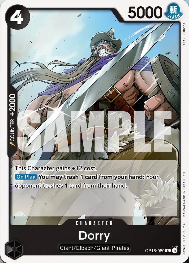 Carte One Piece anglaise Dorry OP18-089 C