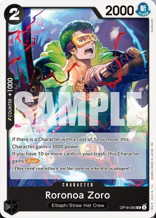 Roronoa Zoro OP18-092