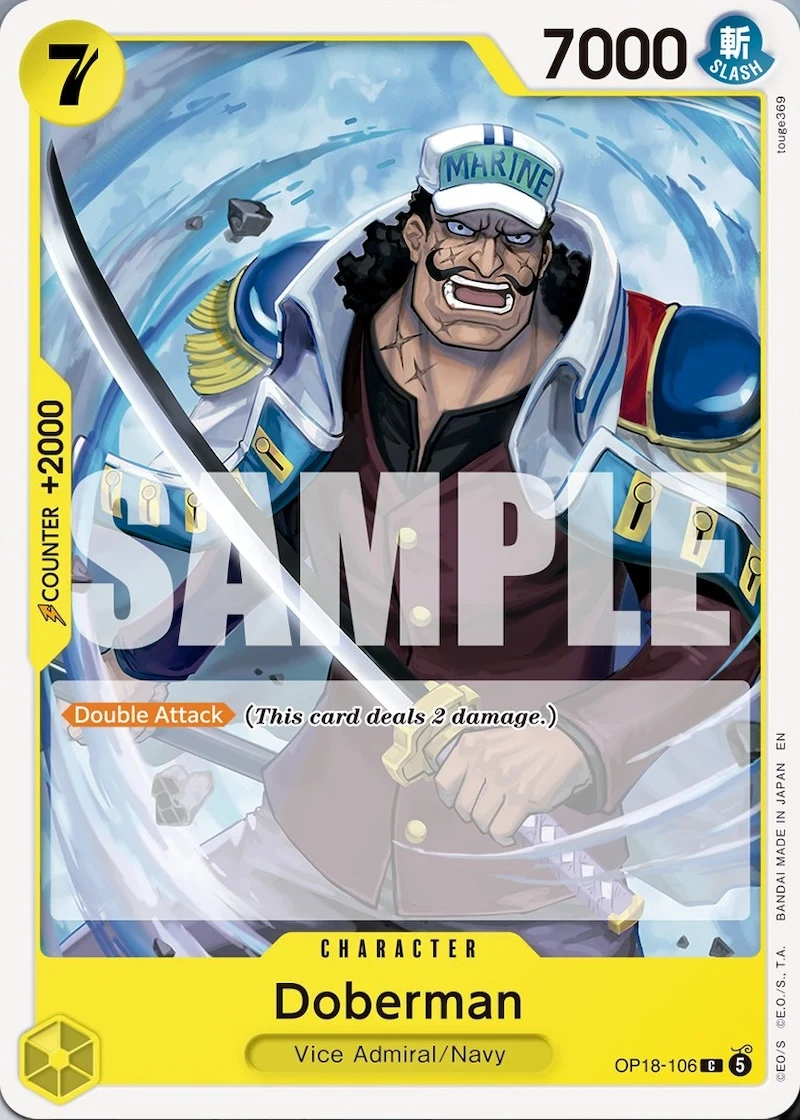 Carte One Piece anglaise Doberman OP18-106 C