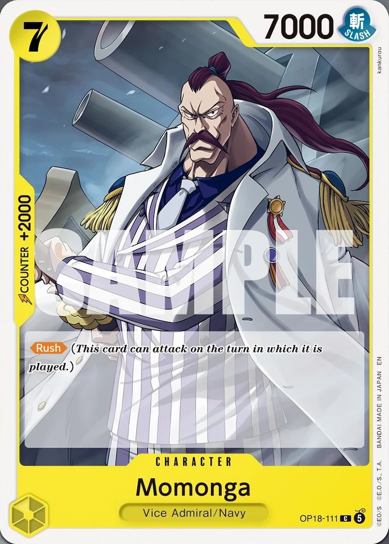 Carte One Piece anglaise Momonga OP18-111 C