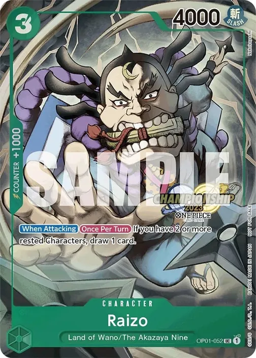 Carte One Piece anglaise OP01-052 Raizo