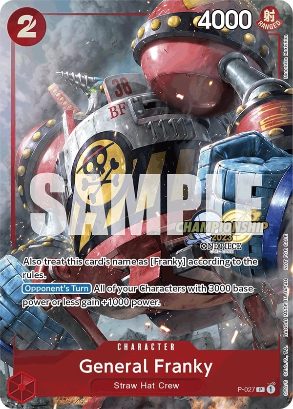 Carte One Piece anglaise General Franky P-027 P