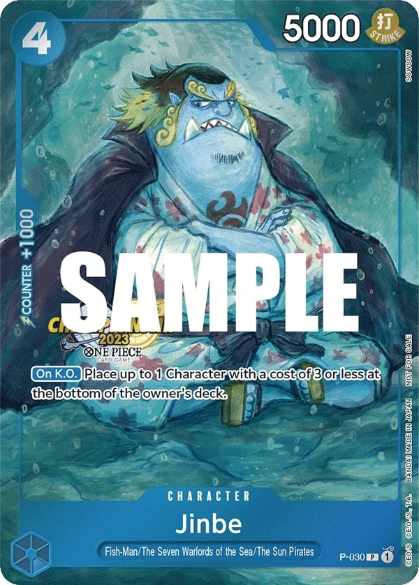 Carte One Piece anglaise Jinbe P-030 P