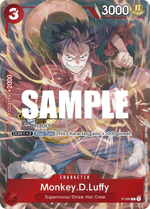 Carte One Piece anglaise Monkey.D.Luffy P-006 P
