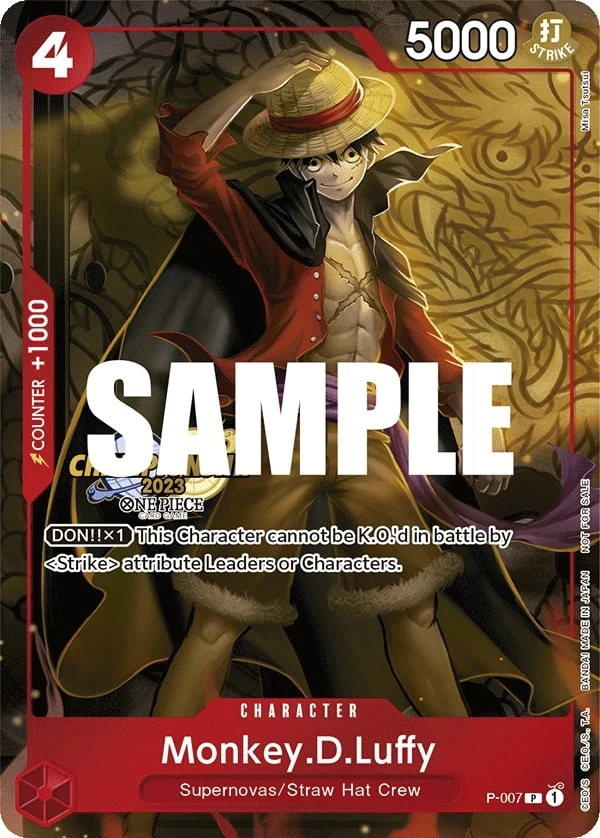 Carte One Piece anglaise Monkey.D.Luffy P-007 P