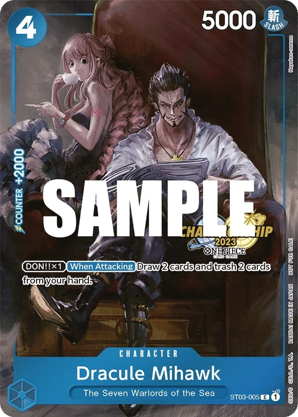 Carte One Piece anglaise Dracule Mihawk ST03-005 C