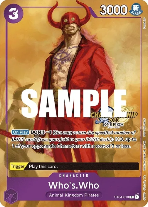 Carte One Piece anglaise ST04-010 Who's.Who